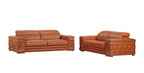 692 Divanitalia 2-Piece Sofa Set with Adjustable Headrest in Top-grain Italian Leather - Camel - SKU 692- CAMEL 2PC (S/L) - GROUP - view 2