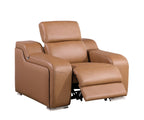 1116 Divanitalia 6-Piece Modular Power Reclining Sofa, Loveseat & Chair Set in Top Grain Italian Leather with 5 Power Recliners & Power Headrests - Cognac - SKU 1116-COGNAC-6.5-HT-3PC - view 13