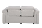 1126 Divanitalia Power Reclining Loveseat in Top Grain Italian Leather with 2 Power Recliners & Power Headrests