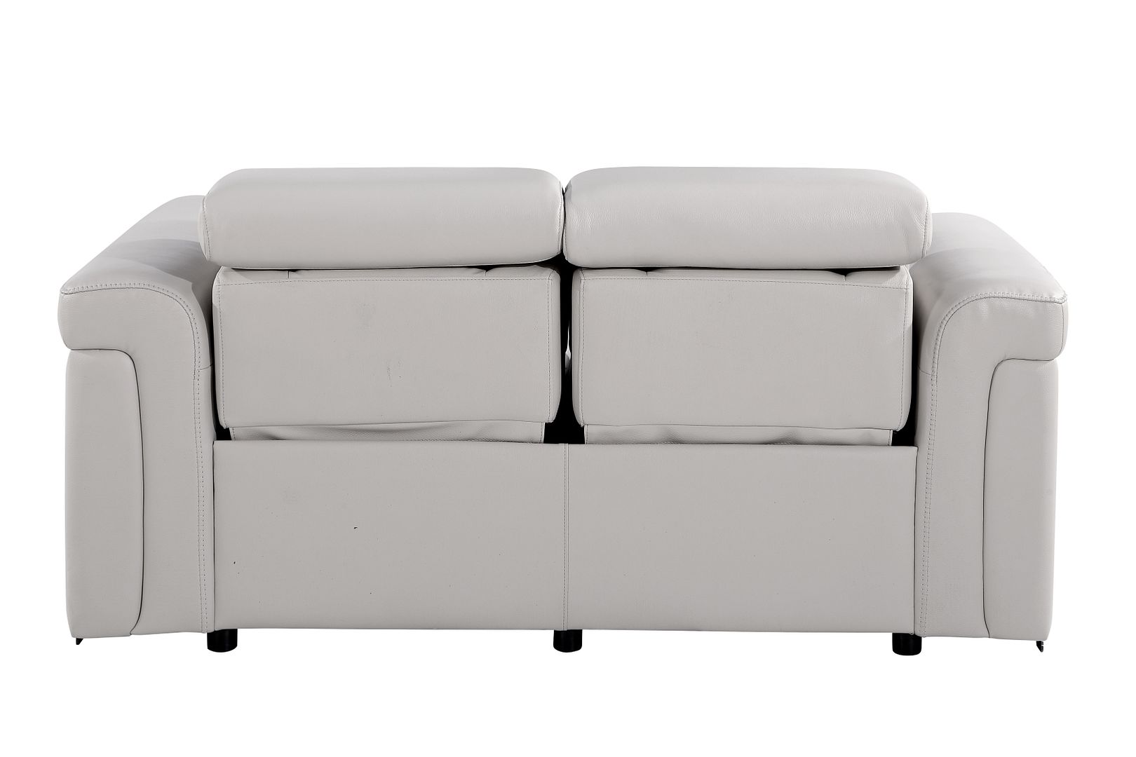 1126 Divanitalia Power Reclining Loveseat in Top Grain Italian Leather with 2 Power Recliners & Power Headrests