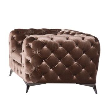 Divani Casa Delilah Modern Brown Fabric Chair