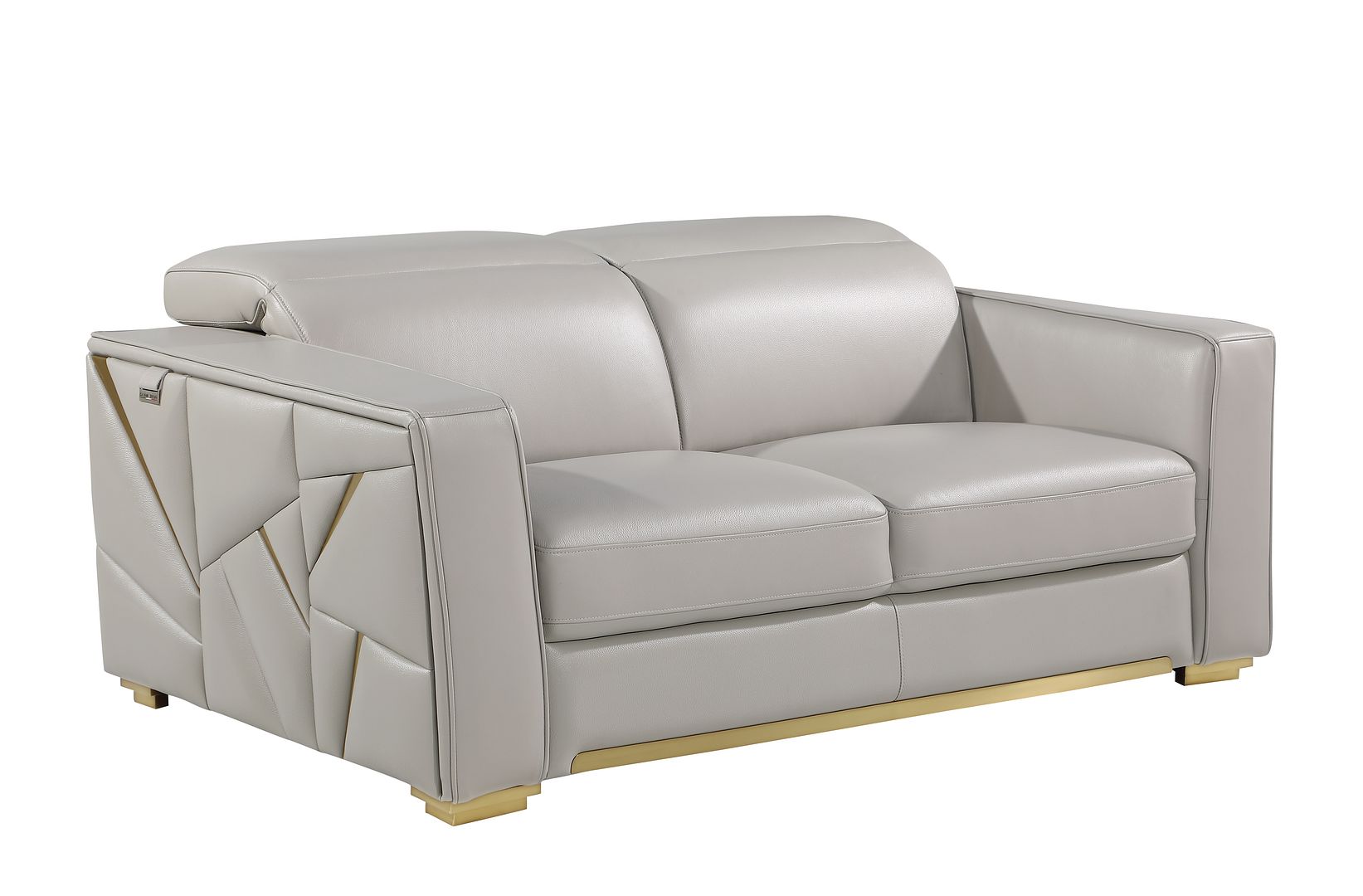1120 Divanitalia Loveseat with Adjustable Headrest in Top-grain Italian Leather