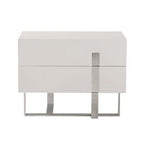 Voco Modern White Bedroom Nightstand