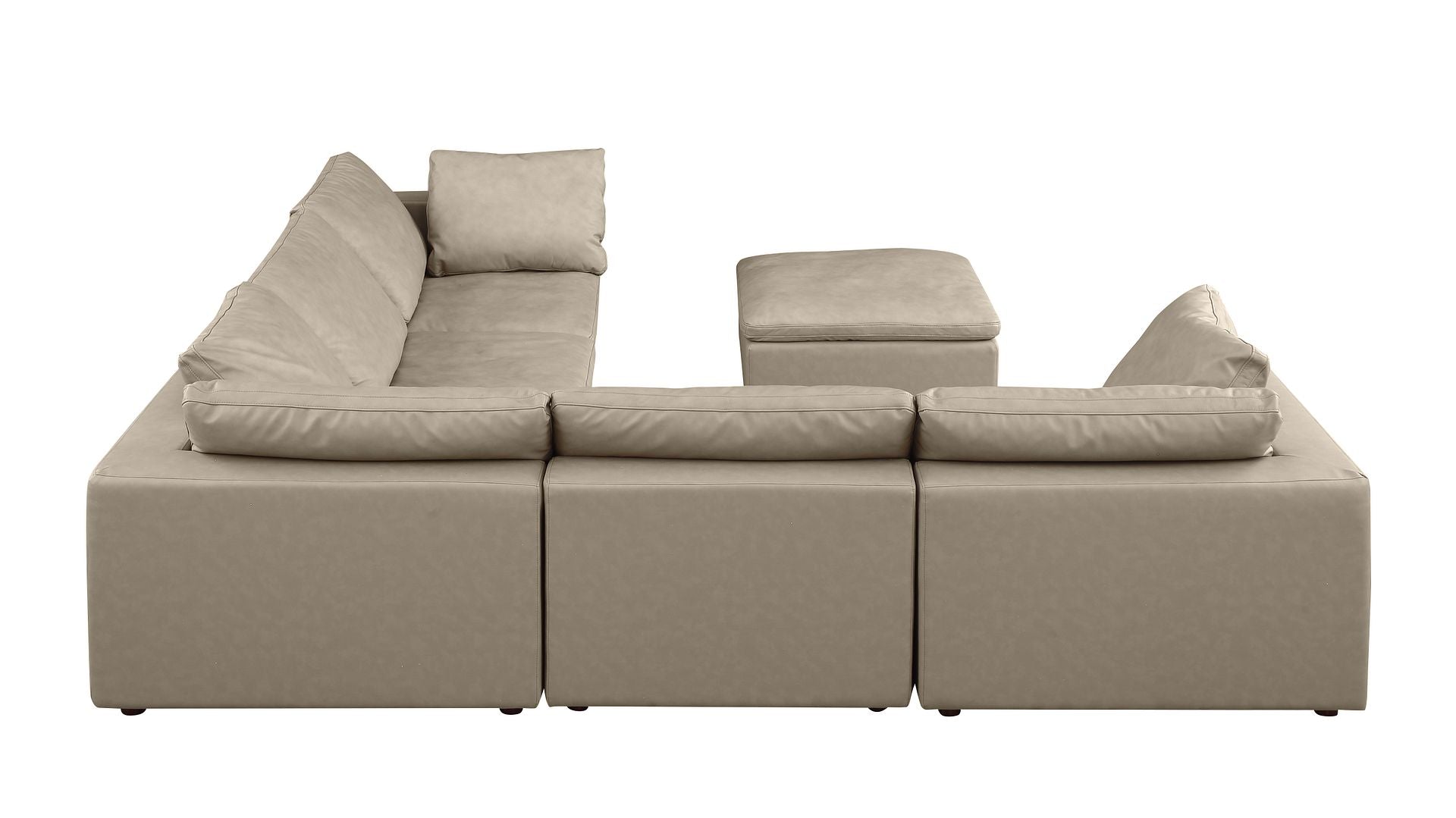 1100 Divanitalia 6-Piece L-Shaped Sectional Sofa - Top-grain Italian Leather