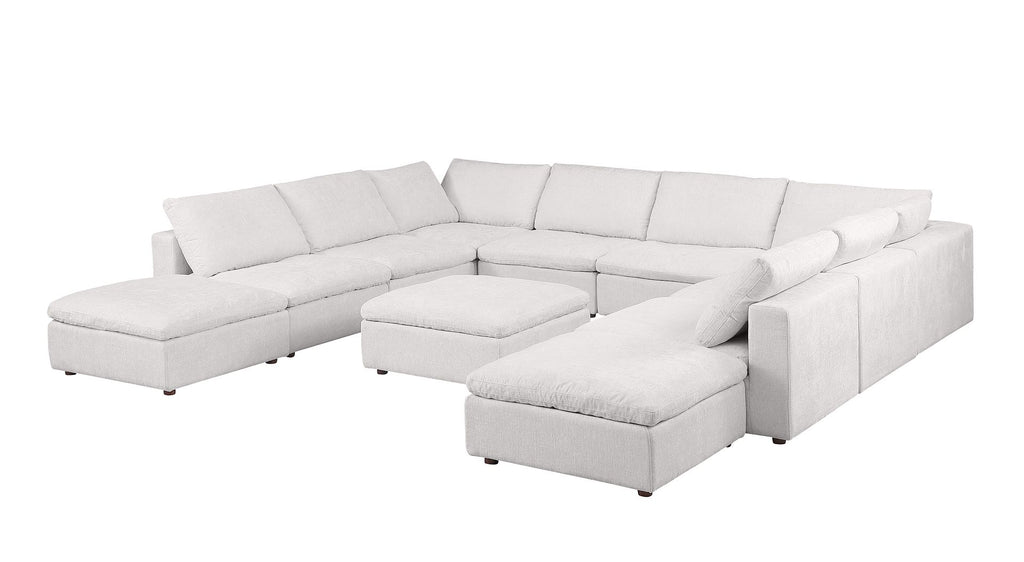 1100 Divanitalia Top-grain Italian Leather 11-Piece Sectional Sofa with Chaise