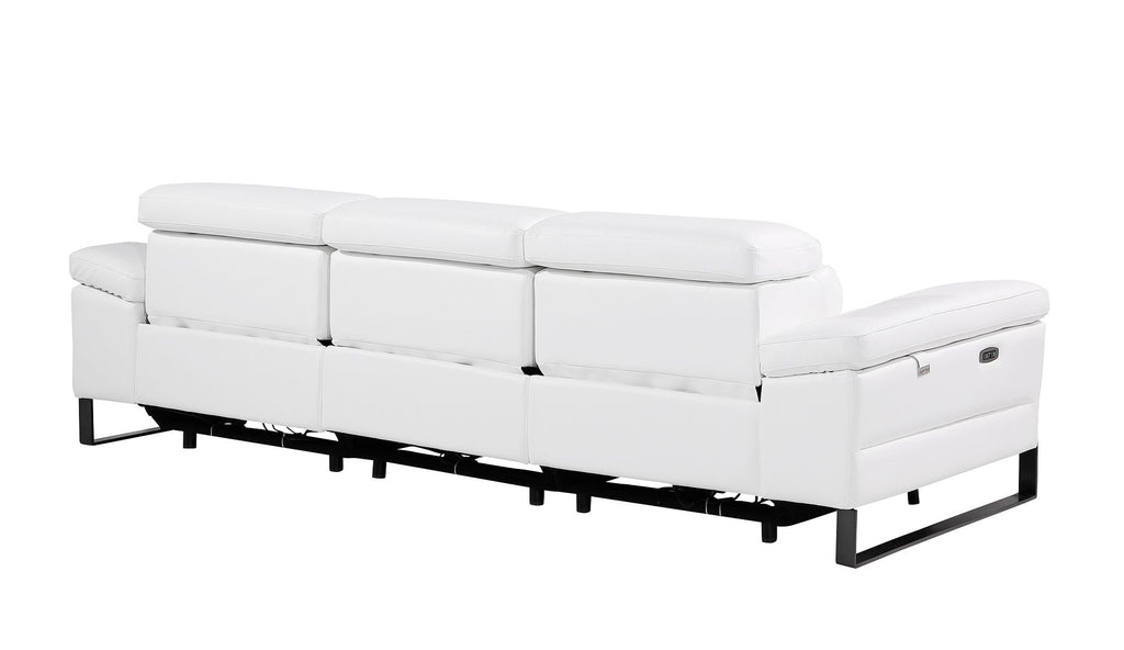 1246 Divanitalia Modular Power Triple Reclining Sofa with Power Reclining Headrests - Top Grain Italian Leather - White - SKU 1246-WHITE-3.3-HT - view 6