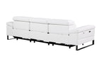 1246 Divanitalia Modular Power Triple Reclining Sofa with Power Reclining Headrests - Top Grain Italian Leather - White - SKU 1246-WHITE-3.3-HT - view 6