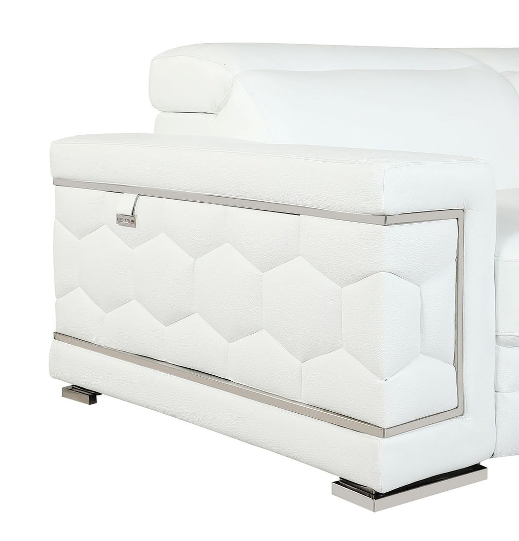 692 Divanitalia Chair with Adjustable Headrest in Top-grain Italian Leather - White - SKU 692-CH-WHITE - view 6