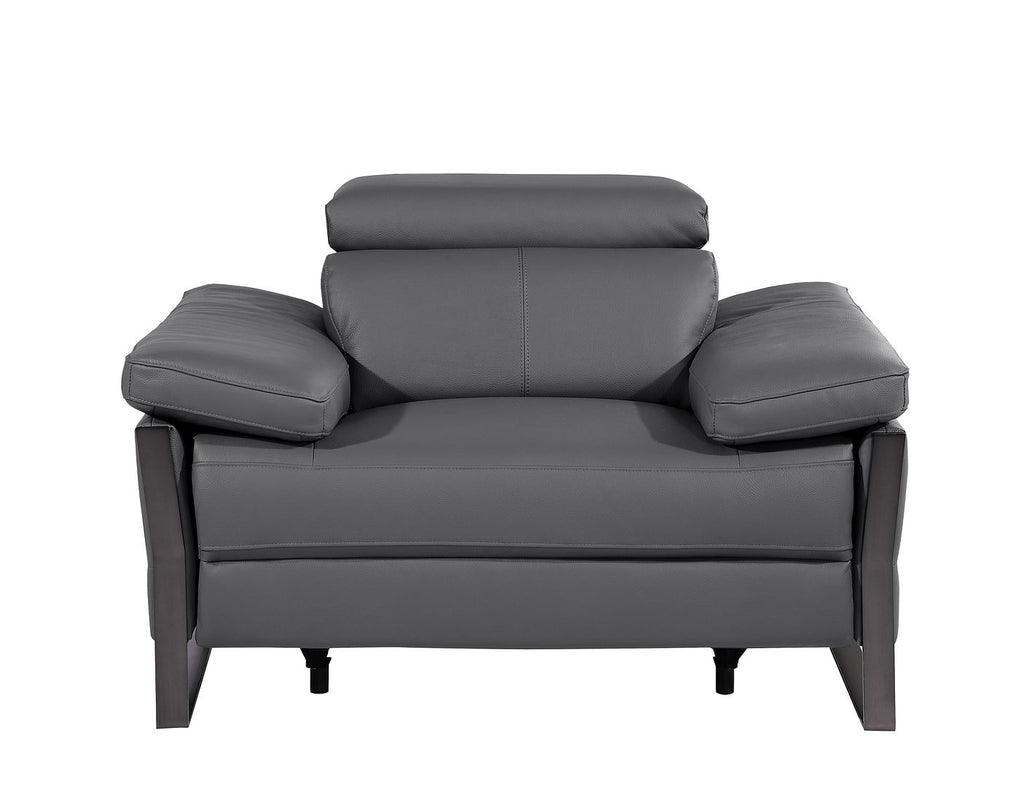 1246 Divanitalia Power Reclining Arm Chairwith Power Headrests - Top Grain Italian Leather