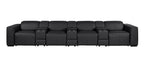 1224 Divanitalia 7-Piece Modular Power Reclining Sofa in Top Grain Italian Leather with 4 Power Recliners & Power Headrests