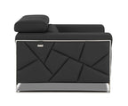903 Divanitalia Chair with Adjustable Headrest in Top-grain Italian Leather - Dark Grey - SKU 903-CH-DARK GRAY - view 5