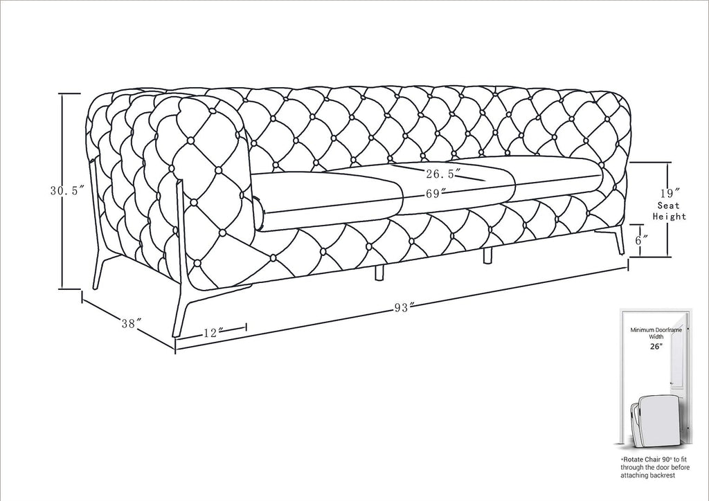 970 Divanitalia Sofa in Top-grain Italian Leather