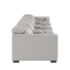 1208 7 Piece Leather Sofa with 4 Power Recliners and Power Headrests - Light Grey - SKU 1208-LT-GREY-S-7.4-HT - view 8