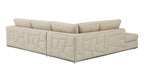 998 Divanitalia Cream Left Arm Facing Sectional Sofa in Top-grain Italian Leather