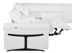1126 Divanitalia 8-Piece U-Shaped Sectional Sofa in Top Grain Italian Leather with 2 Power Recliners & Power Headrests