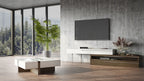 Makai Modern White & Walnut Square Coffee Table