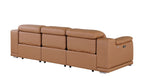 9762 Divanitalia 3-Piece Modular Power Reclining Sofa with 3 Power Recliners in Top Grain Italian Leather