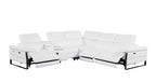 1246 Divanitalia 6-Piece L-Shaped Modular Power Reclining Sectional Sofa with 3 Power Recliners and Power Headrests - Top Grain Italian Leather - White - SKU 1246-WHITE-6PC-3PWR-SECTIONAL - view 4