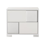 Monza Italian Modern White Nightstand