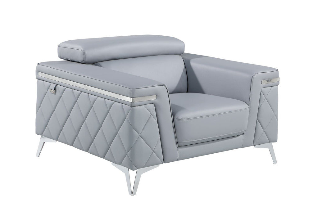 1140 Divanitalia Chair with Adjustable Headrest in Top-grain Italian Leather