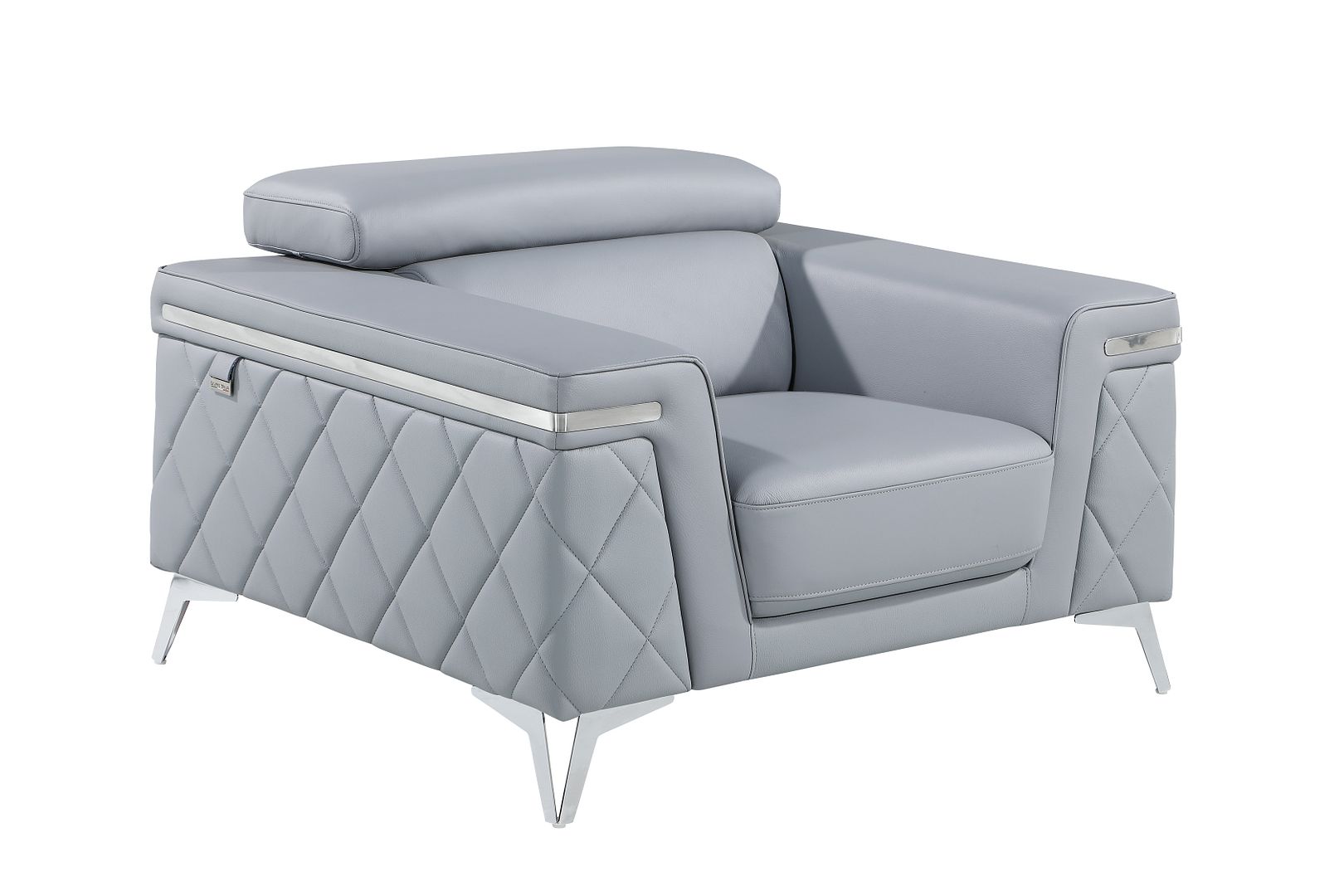 1140 Divanitalia Chair with Adjustable Headrest in Top-grain Italian Leather