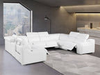 1116 Divanitalia 8-Piece U-Shaped Sectional Sofa in Top Grain Italian Leather with 4 Power Recliners & Power Headrests - White - SKU 1116-WHITE-8PC-4PWR-U-NC-SECTIONAL-GROUP - view 2