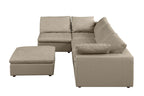 1100 Divanitalia 5-Piece Left Arm Facing 3-Seat Sectional Sofa - Top-grain Italian Leather