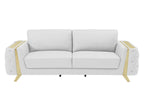 1050 Divanitalia 3-Piece Sofa Set in Top-grain Italian Leather - White - SKU 1050-WHITE-2PC - view 3