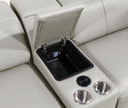 1224 Divanitalia 12-Piece U-Shaped Sectional Sofa in Top Grain Italian Leather with 4 Power Recliners & Power Headrests