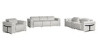 1126 Divanitalia 7-Piece Modular Power Reclining Sofa, Loveseat & Chair Set in Top Grain Italian Leather with 6 Power Recliners & Power Headrests - Light Grey - SKU 1126-LT_GREY-7.6-HT-3PC - view 3