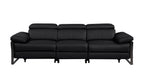1246 Divanitalia Modular Power Triple Reclining Sofa with Power Reclining Headrests - Top Grain Italian Leather - Black - SKU 1246-BLACK-3.3-HT - view 3
