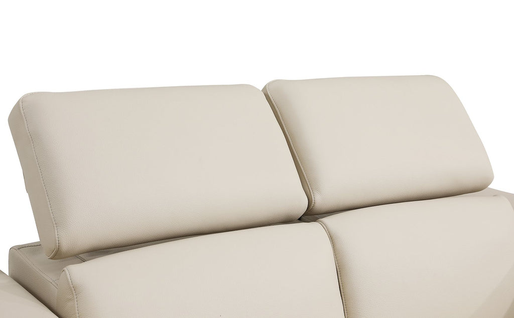 990 Divanitalia Power Reclining Arm Chair with Power Headrest in Top-grain Italian Leather - Beige - SKU 990-BEIGE-CH - view 9