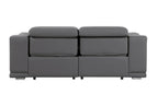9762 Divanitalia 2-Piece Modular Power Reclining Console with 2 Power Recliners in Top Grain Italian Leather