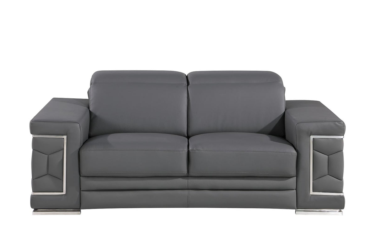 296 Genuine Loveseat - Grey - SKU 296-GREY-L