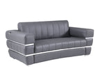 904 Divanitalia Loveseat in Top-grain Italian Leather - Dark Grey - SKU 904-L-DARK GRAY - view 2