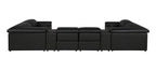 1126 Divanitalia 8-Piece U-Shaped Sectional Sofa in Top Grain Italian Leather with 4 Power Recliners & Power Headrests