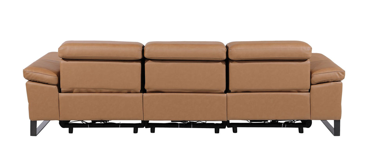 1246 Divanitalia Modular Power Triple Reclining Sofa with Power Reclining Headrests - Top Grain Italian Leather - Cognac - SKU 1246-COGNAC-3.3-HT - view 7