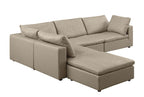 1100 Divanitalia 5-Piece Right Arm Facing 4-Seat Sectional Sofa - Top-grain Italian Leather