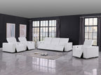 1208 Modular Leather Set with 6 Power Recliners & Power Headrests - White - SKU 1208-WHITE-7.6-HT-3PC - view 2
