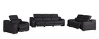1116 Divanitalia 6-Piece Modular Power Reclining Sofa, Loveseat & Chair Set in Top Grain Italian Leather with 6 Power Recliners & Power Headrests - Black - SKU 1116-BLACK-6.6-HT-3PC - view 4