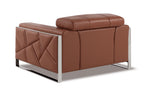 903 Divanitalia Chair with Adjustable Headrest in Top-grain Italian Leather - Camel - SKU 903-CH-CAMEL - view 3