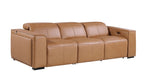 1224 Divanitalia 3-Piece Modular Power Reclining Sofa in Top Grain Italian Leather with 2 Power Recliners & Power Headrests