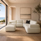 Evans - Contemporary Off-White Fabric Modular Sectional Sofa - Contemporary Off - White Fabric Modular Sectional Sofa