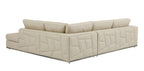998 Divanitalia Cream Right Arm Facing Sectional Sofa in Top-grain Italian Leather - Beige - SKU 998-Sectional-RAF-CHAISE-CREAM - view 4