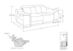 9762 Divanitalia Top Grain Italian Leather Power Reclining Loveseat with Adjustable Headrests - White - SKU 9762-PWR-S-WHITE - view 11