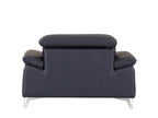 727 Divanitalia Chair with Adjustable Headrest in Top-grain Italian Leather - Navy - SKU 727-CH-NAVY - view 4