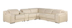 1116 Divanitalia 6-Piece L-Shaped Sectional Sofa in Top Grain Italian Leather with 3 Power Recliners & Power Headrests - Beige - SKU 1116-BEIGE-6PC-3PWR-SECTIONAL- GROUP - view 2