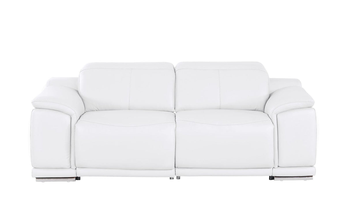 2679 Genuine Leather Loveseat with Dual Power Recliners - White - SKU 2679-WHITE-2.2-HT - view 3