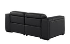1224 Divanitalia 2-Piece Modular Power Reclining Loveseat in Top Grain Italian Leather with 2 Power Recliners & Power Headrests - Black - SKU 1224-BLACK-2.2-HT - view 6