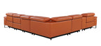 1246 Divanitalia 7-Piece L-Shaped Modular Power Reclining Sectional Sofa with 3 Power Recliners and Power Headrests - Top Grain Italian Leather